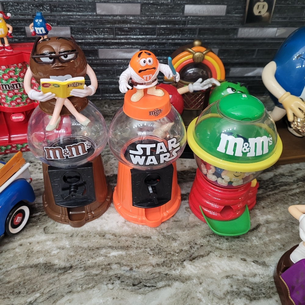 M&M  vintage  candy dispensers
